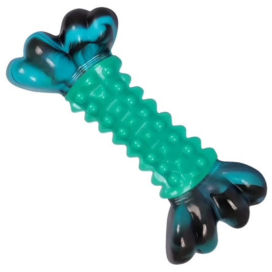 Bacon Tough Dog Bone – Durable Blue Chew Toy for Heavy Chewers