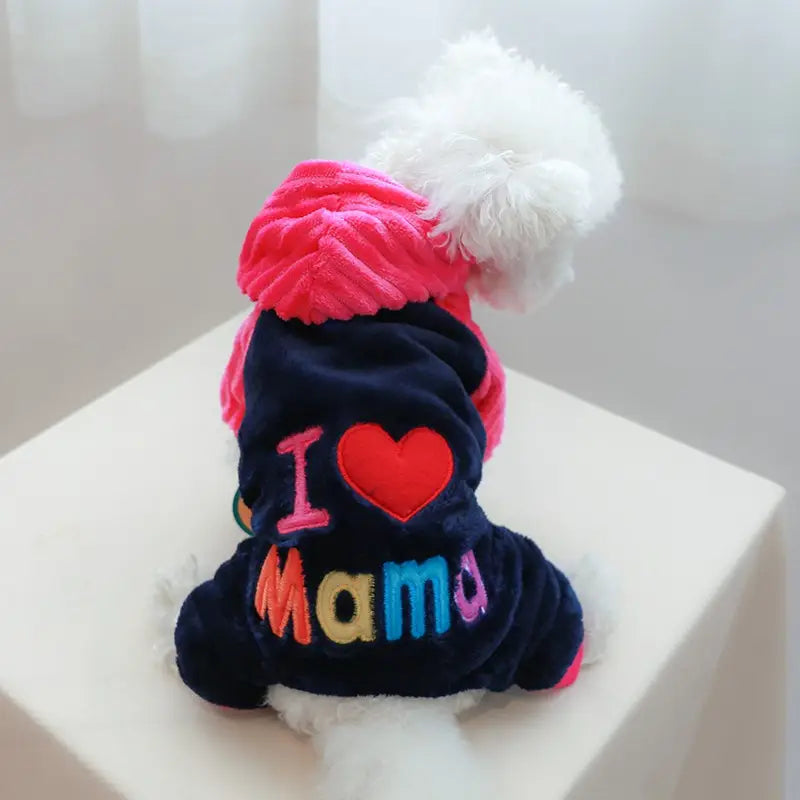 I Love Mama Adorable Dog Sweater