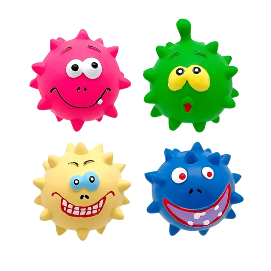Spiky Monster Squeaky Ball Toy