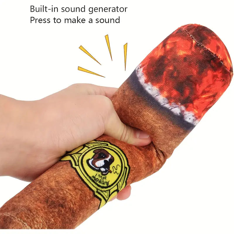 CIGAR SHAPED SQUEAKY DURABLE CHEW TOY