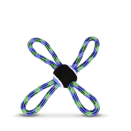 4 Way Rope & Tennis Ball Toy(Random Color)