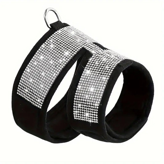 No-Pull Rhinestone Dog Harness – Soft, Escape-Proof Vest for Pets
