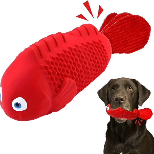 Red Squeaky Clownfish. Good For All Dogs Indestructible