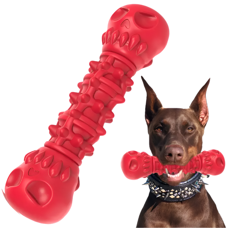 Red Skull Bone Indestructible Chew Toy