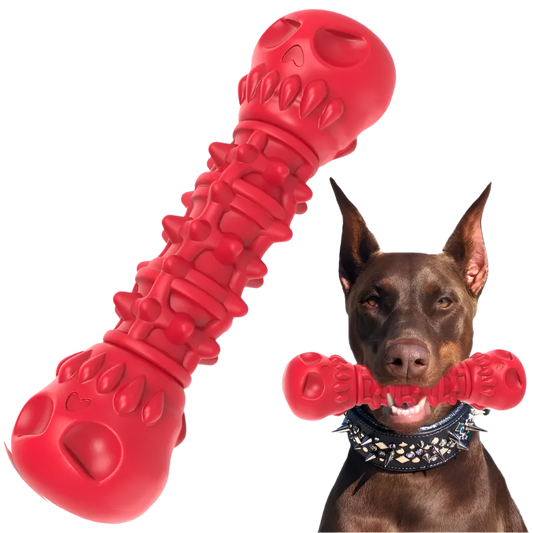 Red Skull Bone Indestructible Chew Toy