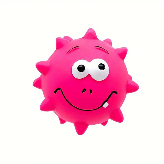 Spiky Monster Squeaky Ball Toy