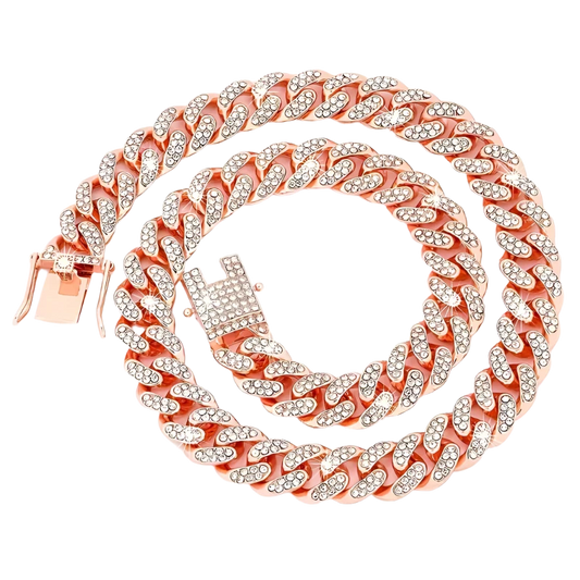 ROSE GOLD DIAMOND DOG CHAIN