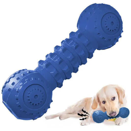 Blue Durable Bone-Shaped Dog Toy for Heavy Chewers