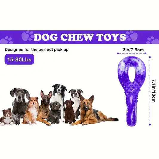 Purple 8-Ring Infinity Twisted Bacon Bone Chew Toy – Durable Nylon for Heavy Chewers