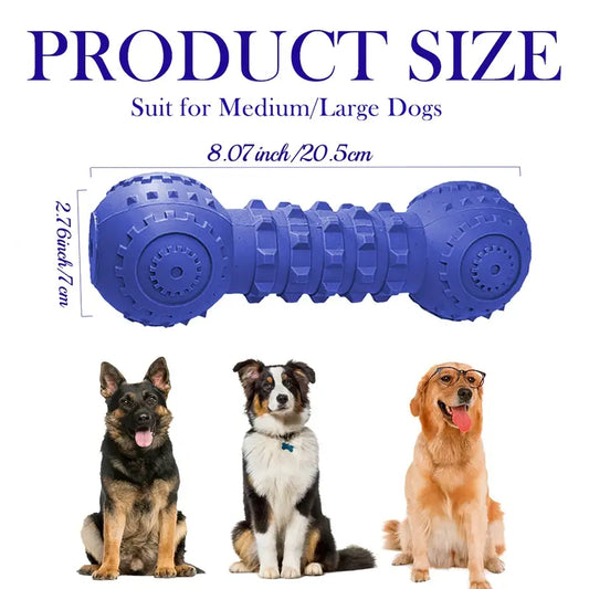 Blue Durable Bone-Shaped Dog Toy for Heavy Chewers