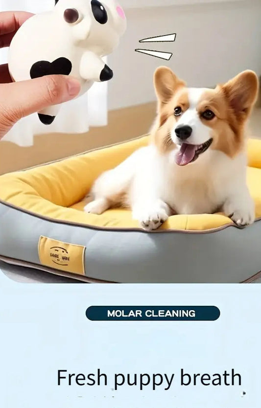 Durable Natural Latex Cow Squeaky Dog Toy High Quality