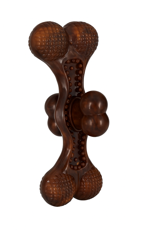 Tough Textured Double Bone with Movable Center for Heavy Chewers