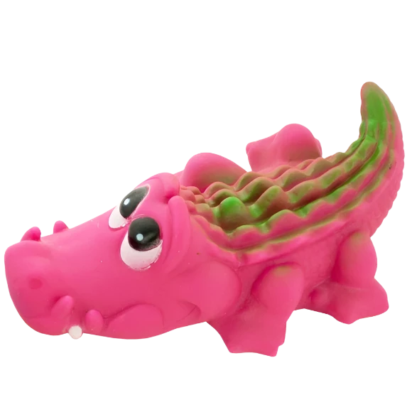 RUBBER CROCODILE SQUEAK DOG TOY