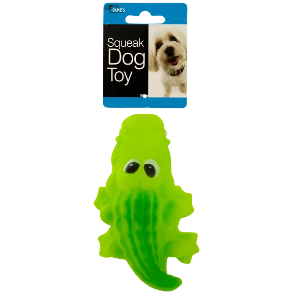 RUBBER CROCODILE SQUEAK DOG TOY