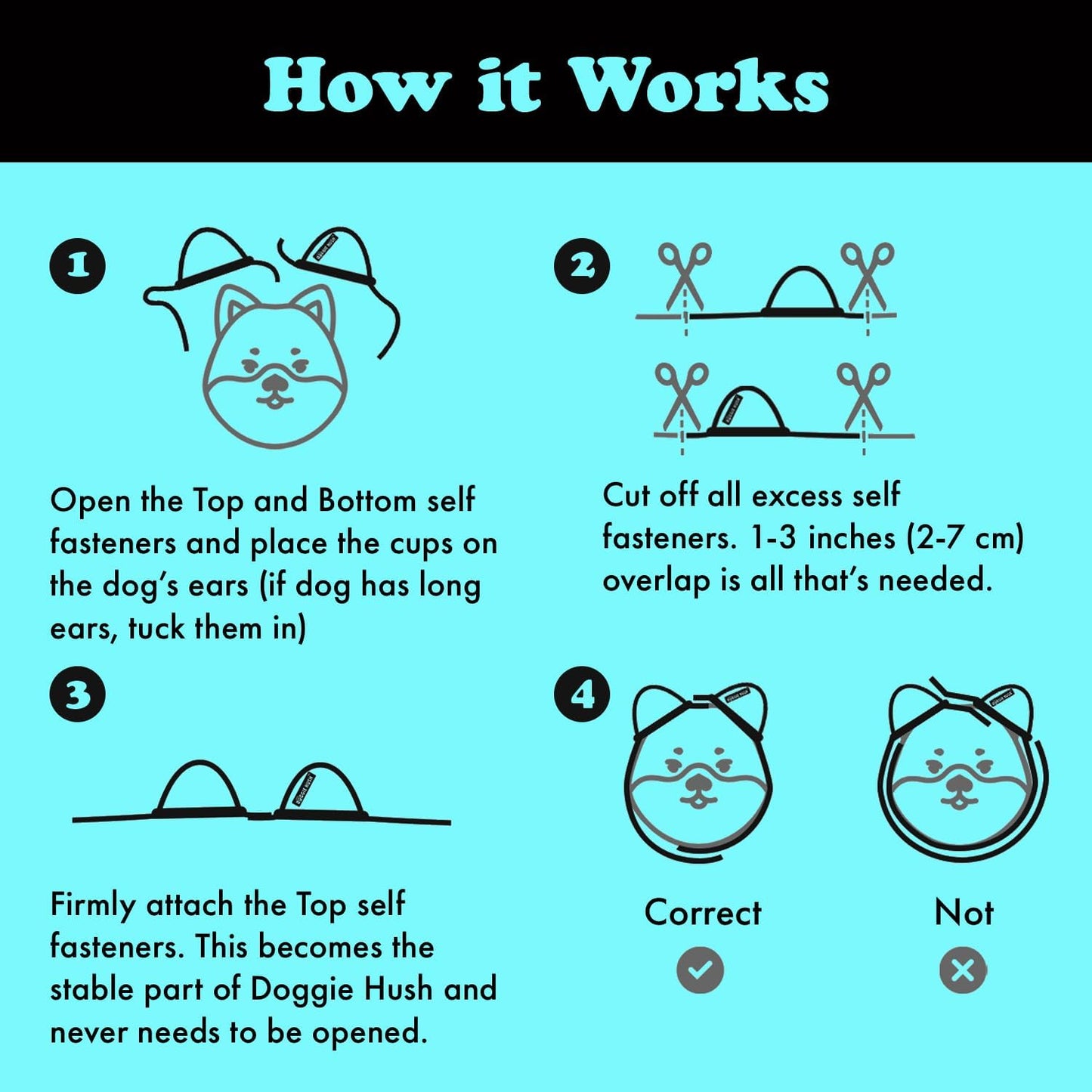 Doggie Hush™ Pro — Professional-Grade Noise-Cancelling Headphones/ Earmuffs for Dogs