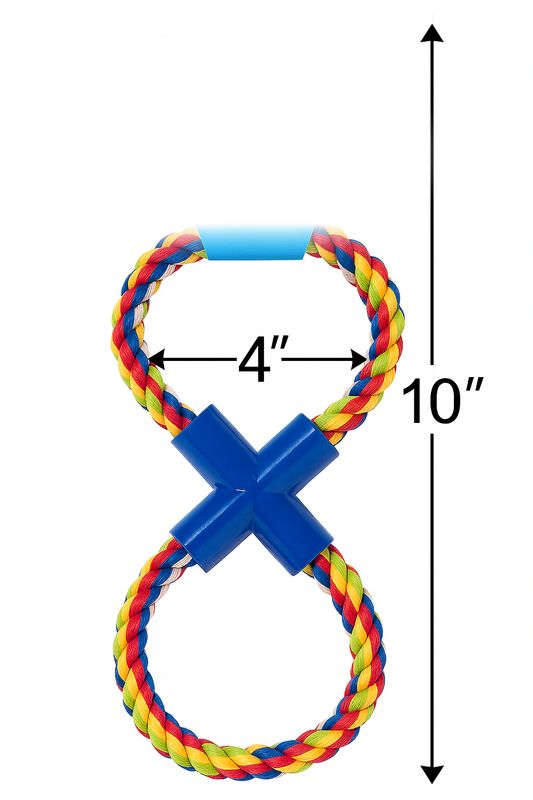Figure 8 Multi-Colored Rope Dog Toy
