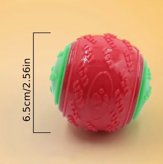 6PC SQUEAKY DURABLE RUBBER CHEW BALLS