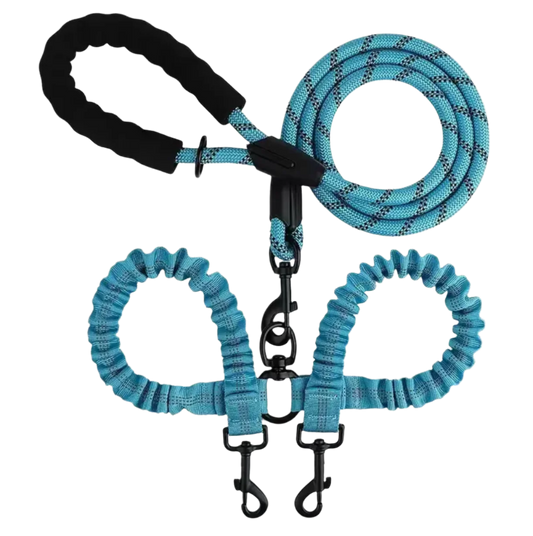 TWO-DOG 360° NO-TANGLE SWIVEL LEASH