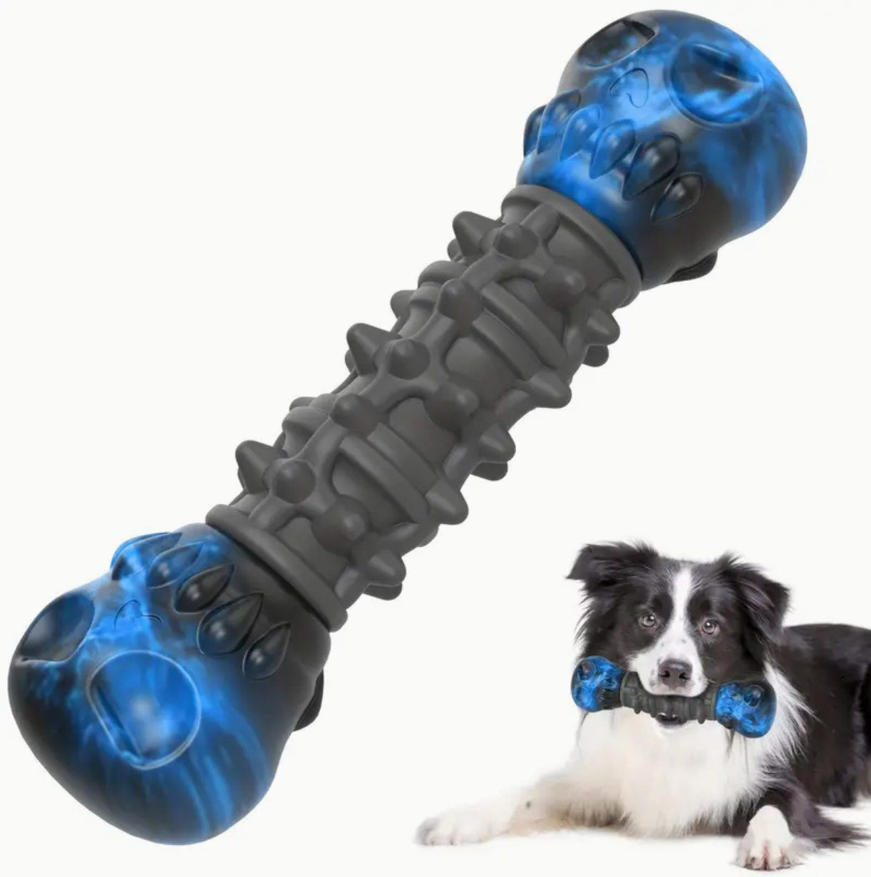 Purple & Green Skull Bone Indestructible Chew Toy