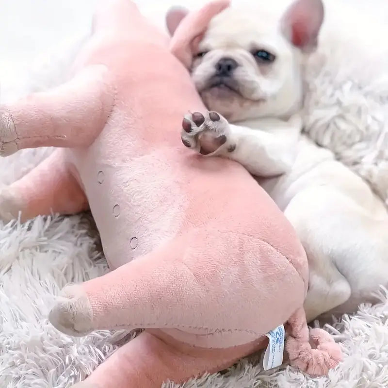 PLUSH PIG DURABLE SQUEAKY DOG TOY