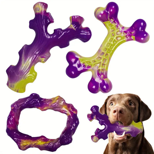 Purple XYO-Shape Bone Chew Toy – Durable Toy for Heavy Chewers