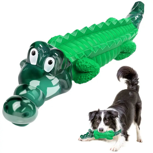 Green and Black Crocodile Dog Toy for Heavy Chewers – Healthy Chew