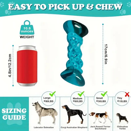 Durable Nylon Dog Chew Toy – Blue & Black Design for Heavy Chewers