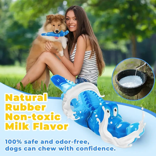 Blue Crocodile Dog Toy For Heavy Chewers Healthy Chew