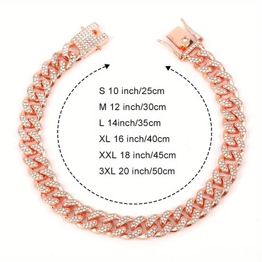 Luxury Gold Dog Necklace Collar – Elegant Pet Jewelry