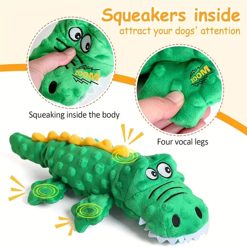 CROCODILE SQUEAKY PLUSH TOY