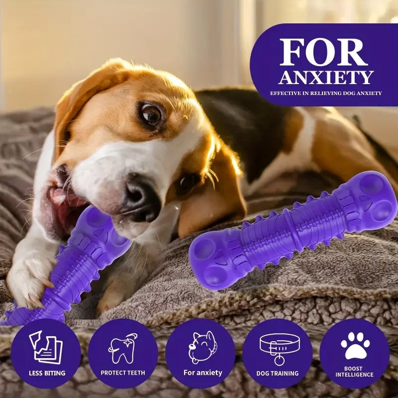 Grey & Purple Skull Bone Indestructible Chew Toy