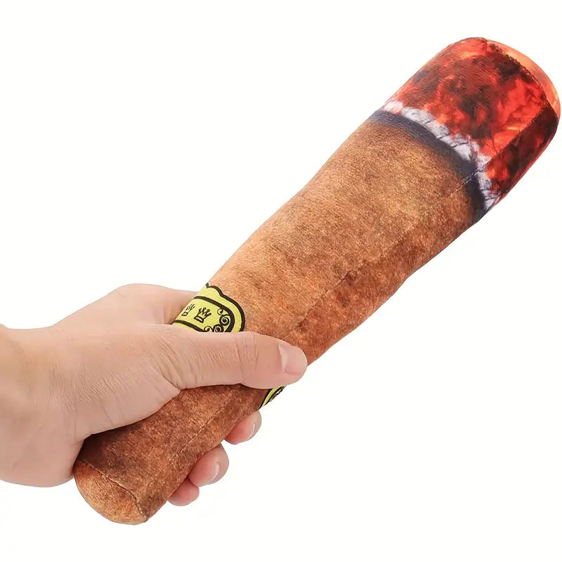 CIGAR SHAPED SQUEAKY DURABLE CHEW TOY