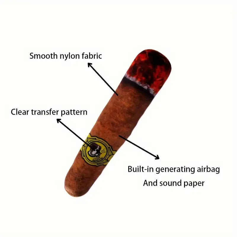 CIGAR SHAPED SQUEAKY DURABLE CHEW TOY