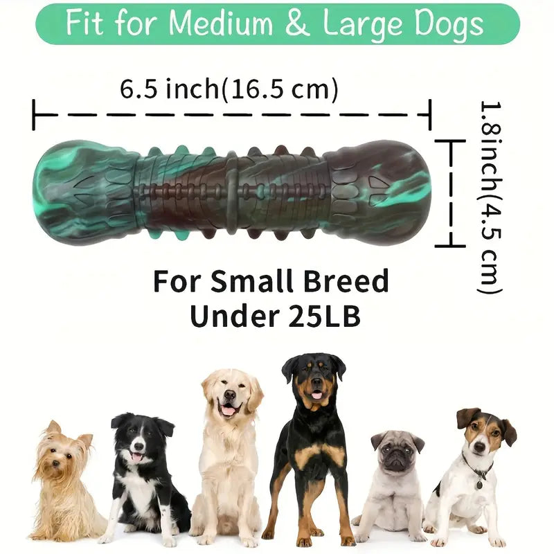 Purple & Green Skull Bone Indestructible Chew Toy