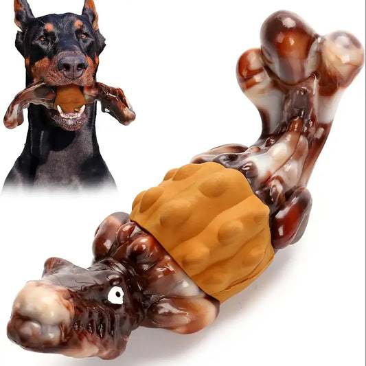 Brown Dragon Dog Toy For Heavy Chewers