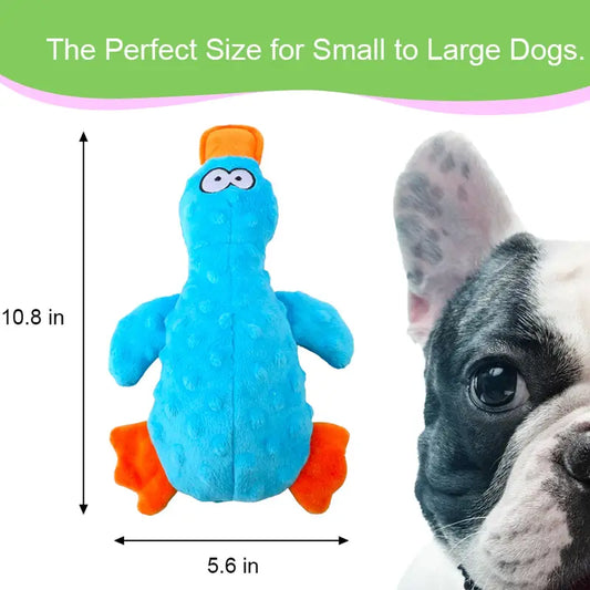 Interactive Textured Dog Squeaky Toy – Plush Duck for Playful Pups(1PC)