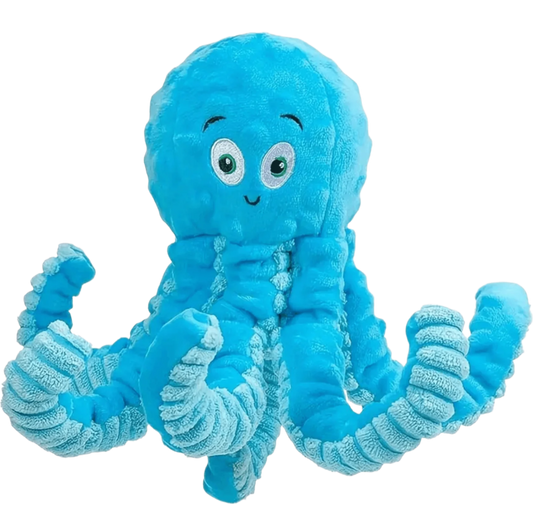 Oceanic Explorer Octopus Plush Chew Toy with Squeaker for Interactive Pet Play and Dental Health - Doggie Hush