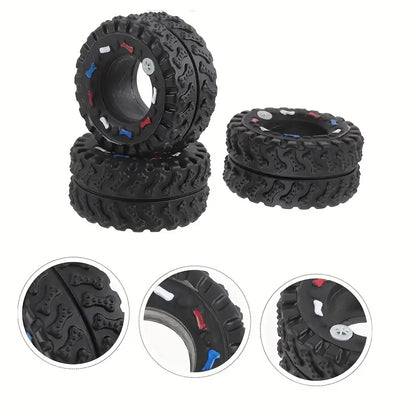 Mini Rubber Durable Squeaky Tire Dog Toy