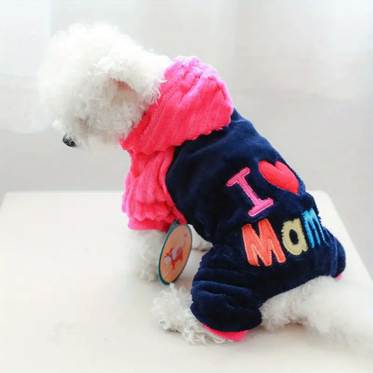 I Love Mama Adorable Dog Sweater