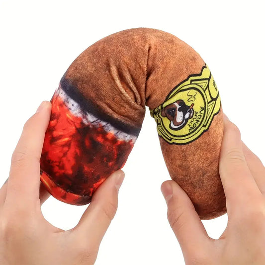 CIGAR SHAPED SQUEAKY DURABLE CHEW TOY