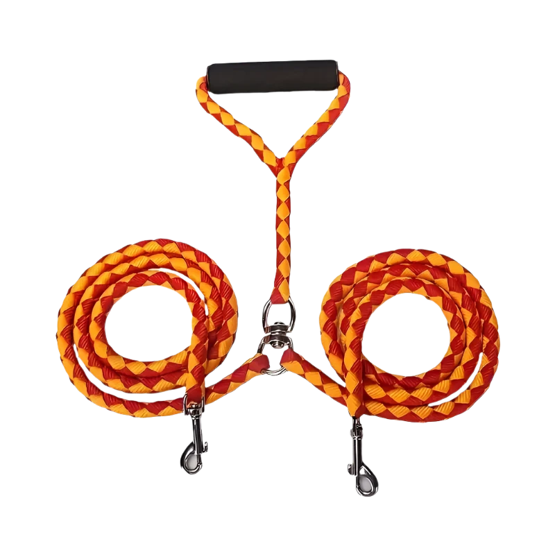 DOUBLE TANGLE-FREE DOG LEASH