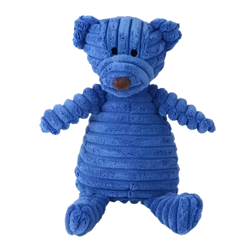 BLUE BEAR PLUSH DOG TOY