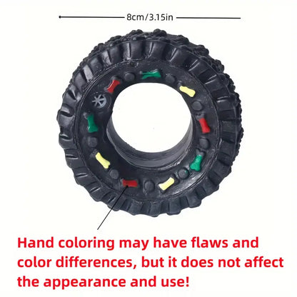 Mini Rubber Durable Squeaky Tire Dog Toy