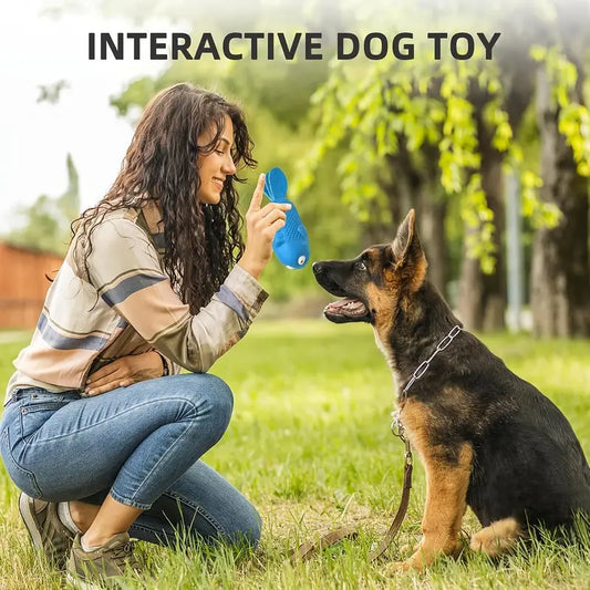 Blue Squeaky Clownfish Indestructible Chew Toy For Dogs