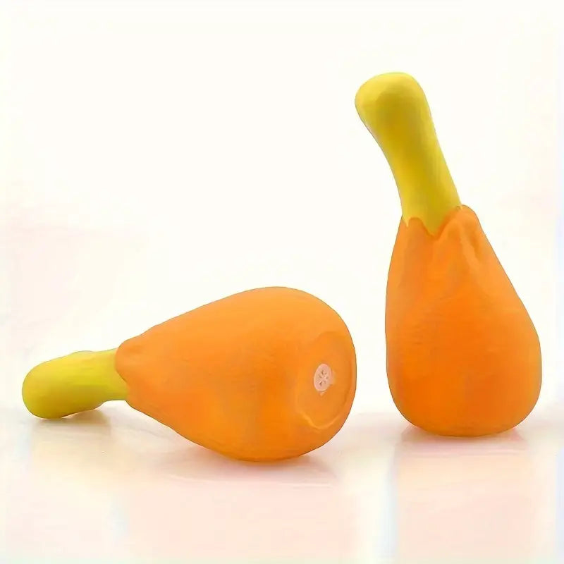 DURABLE ENAMEL CHICKEN LEG SQUEAKY DOG TOY