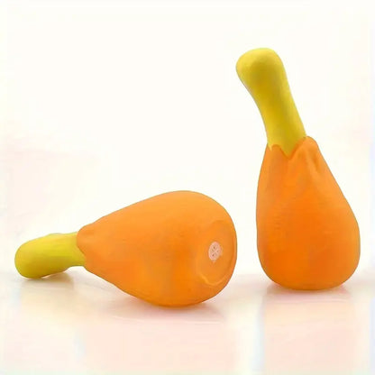 DURABLE ENAMEL CHICKEN LEG SQUEAKY DOG TOY