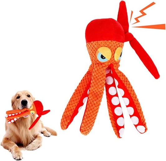 Sailor Octopus Squeaky Plush Dog Toy – Soft, Durable & Fun Playtime