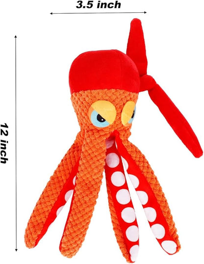 Sailor Octopus Squeaky Plush Dog Toy – Soft, Durable & Fun Playtime
