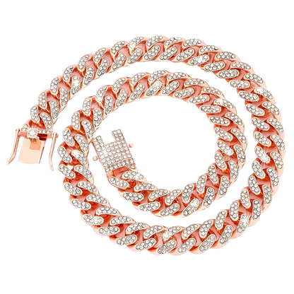 ROSE GOLD DIAMOND DOG CHAIN