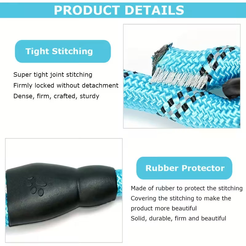 4.11ft Dog Leash with Padded Handle & Reflective Threads – Strong, Safe & Comfortable